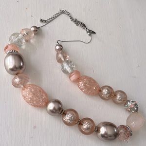 NY chunky pink bead necklace